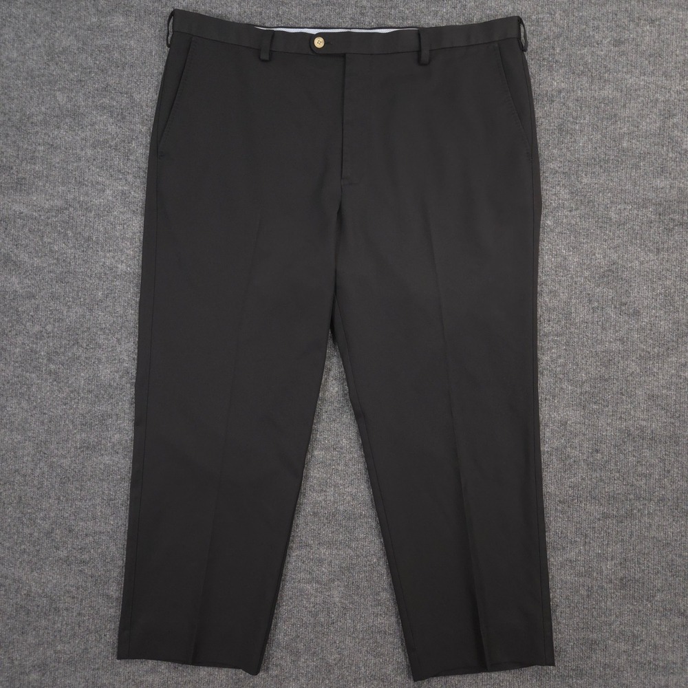 Peter Millar Crown Sport Performance Trouser Pants 42X28 Black Chino Golf Casual